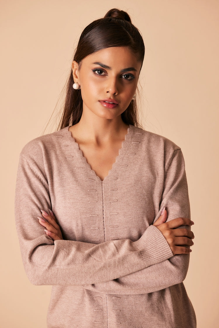 V-Neck Pullover Sweater