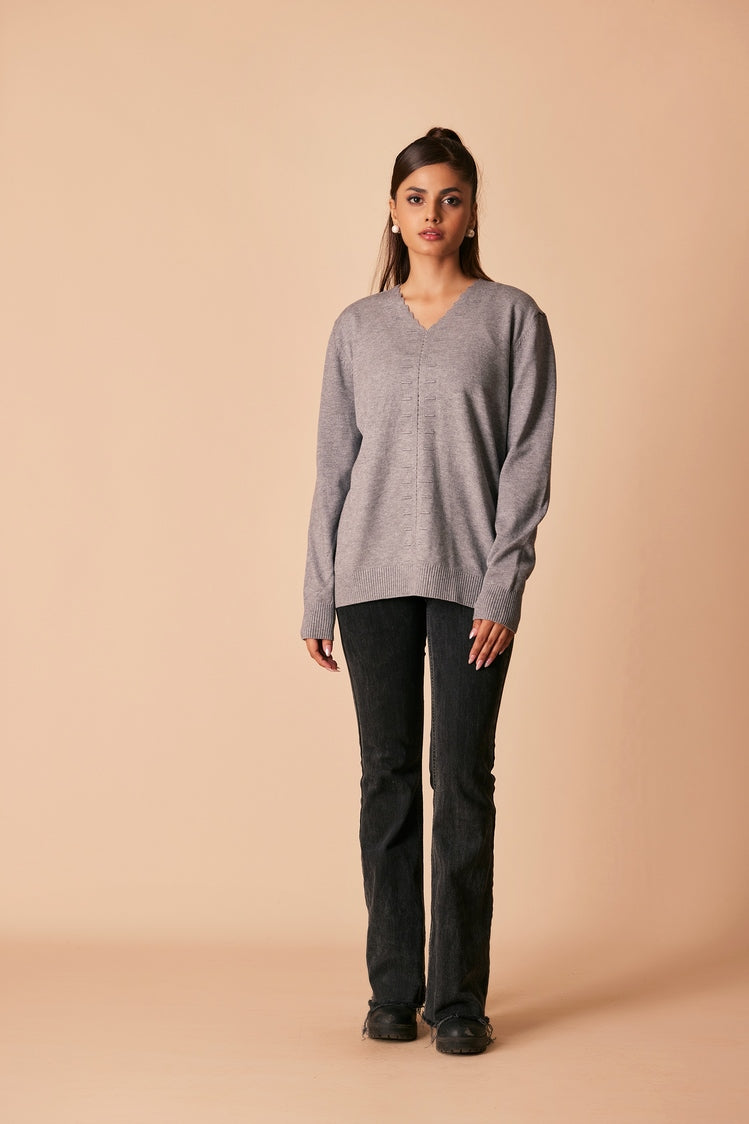 V-Neck Pullover Sweater