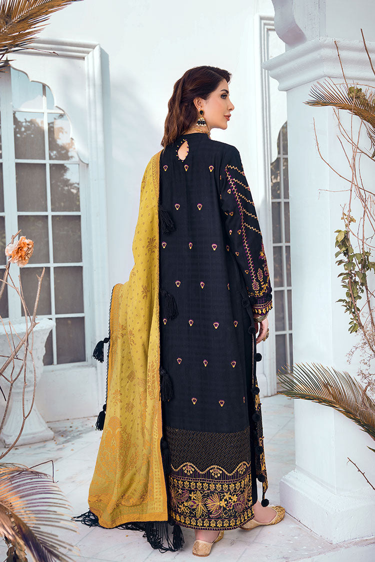 3-PC Unstitched Embroidered Jacquard Khaddar Suit