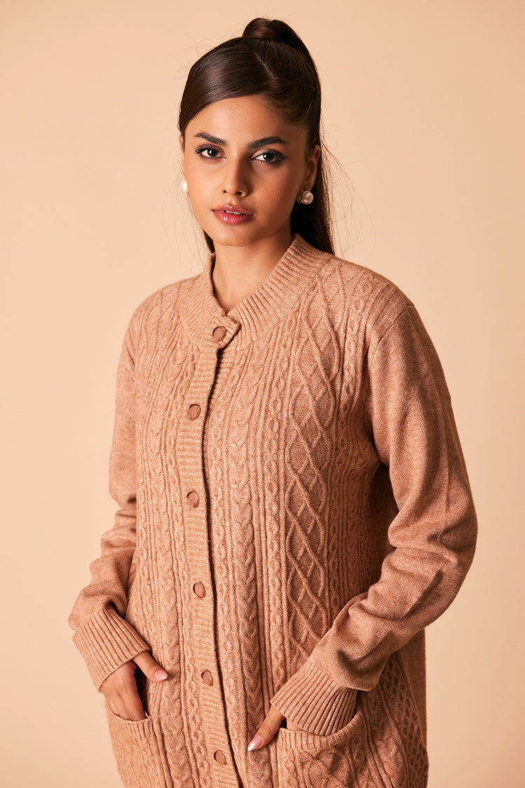 Round Neck Cardigan Sweater