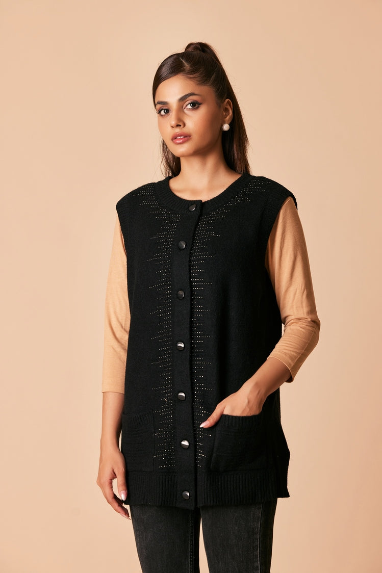 Round Neck Cardigan Sweater