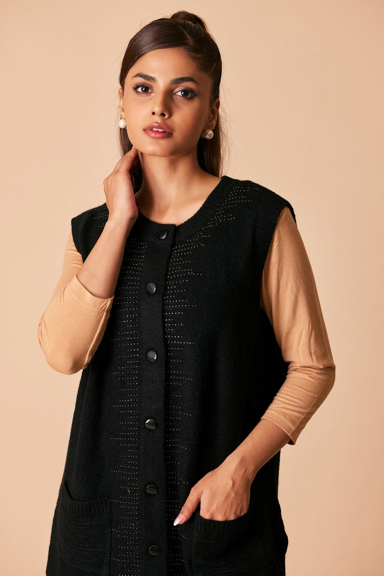 Round Neck Cardigan Sweater