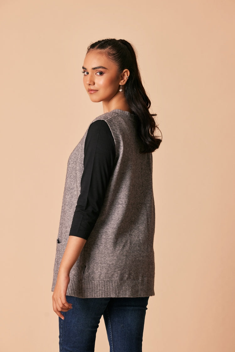 Round Neck Cardigan Sweater