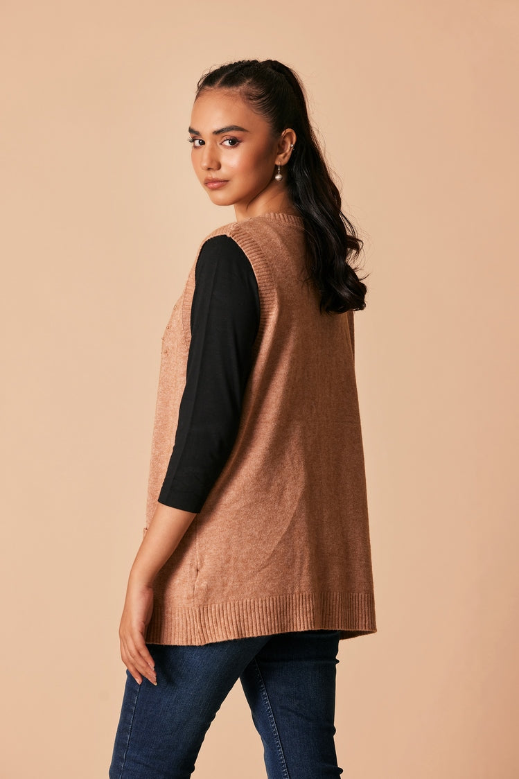 Round Neck Cardigan Sweater