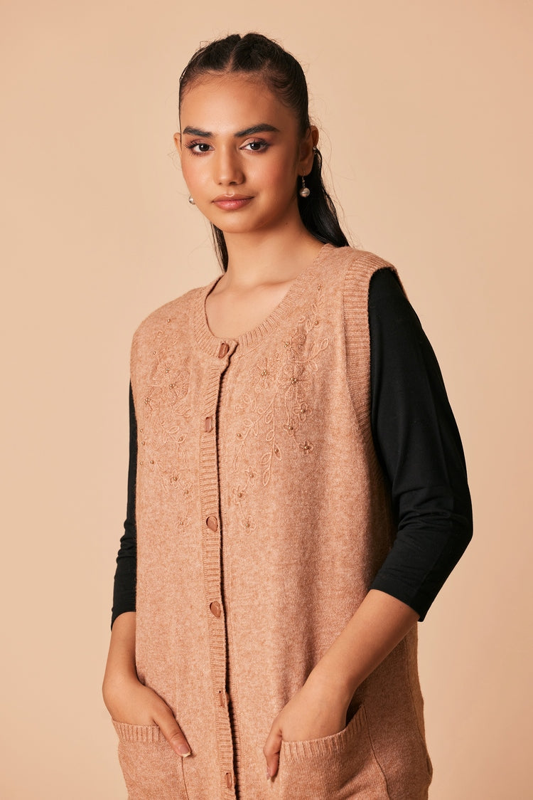 Round Neck Cardigan Sweater