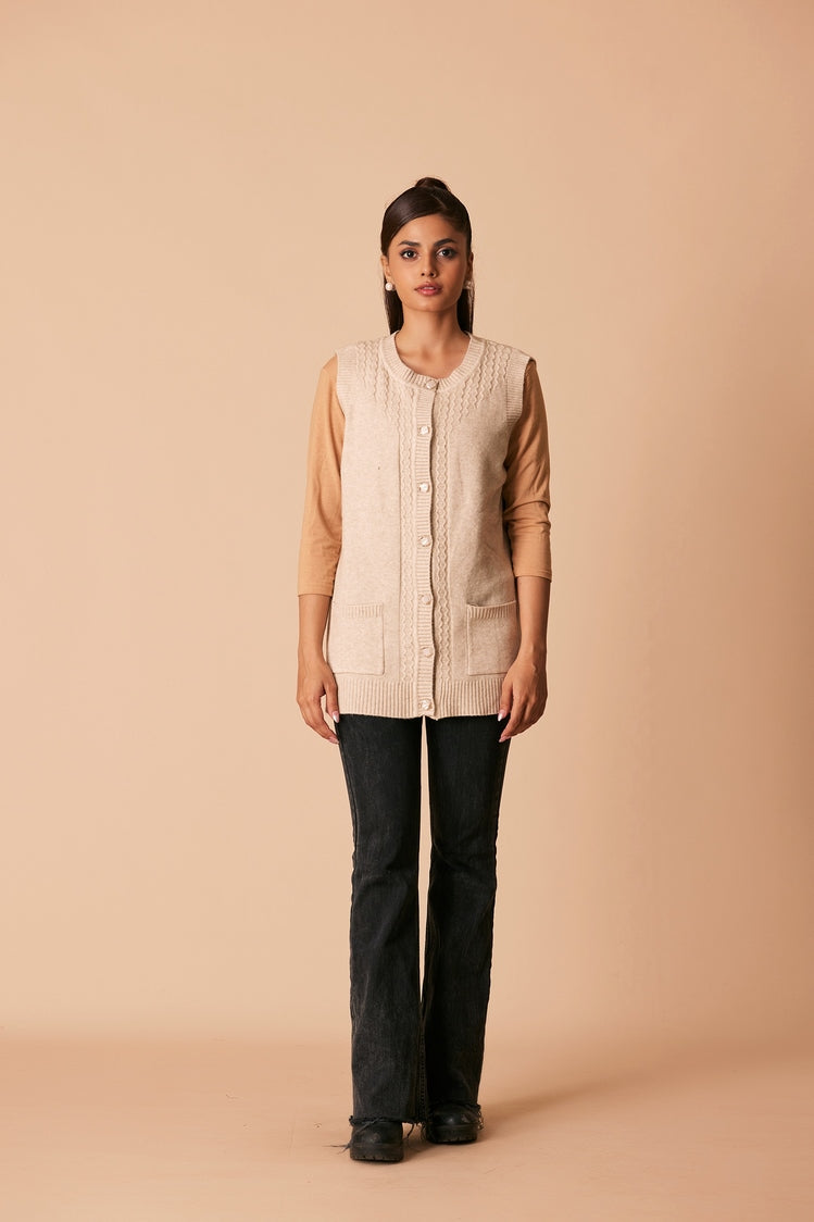 Round Neck Cardigan Sweater