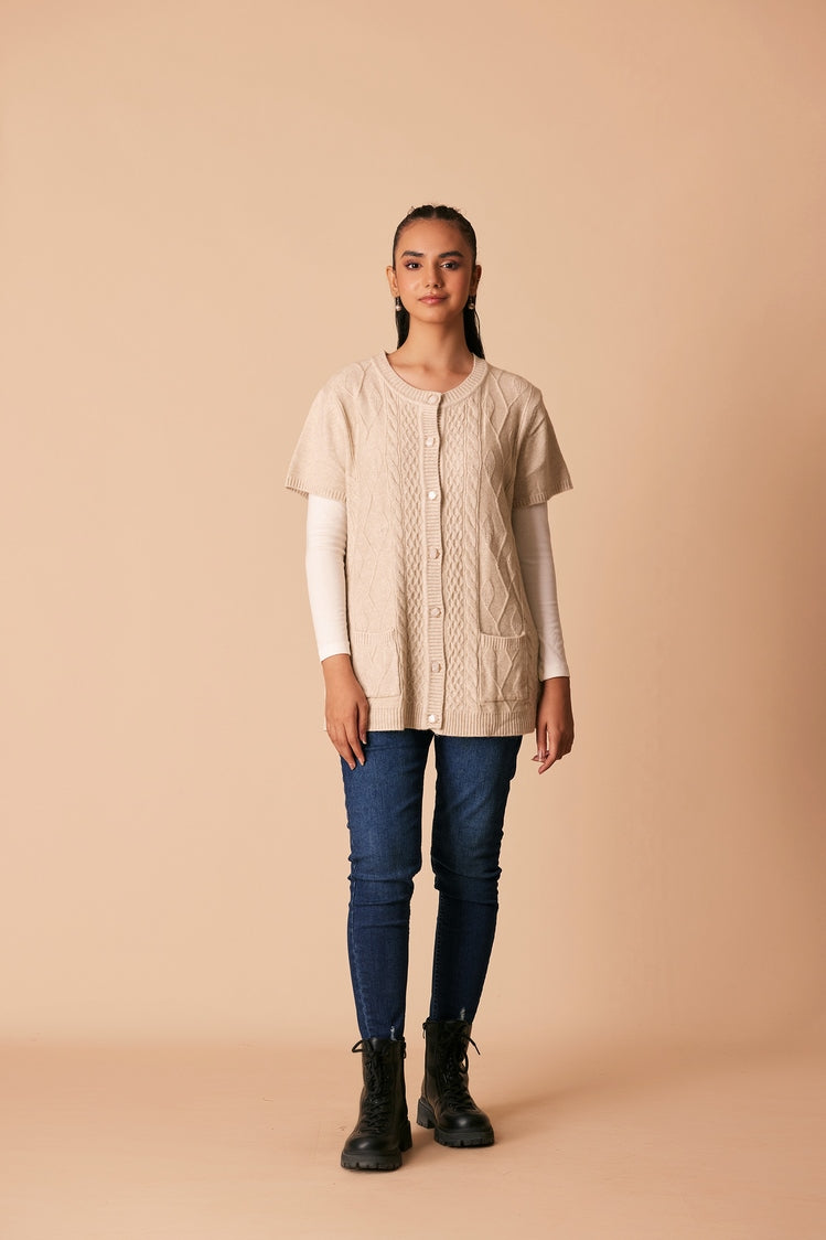 Round Neck Cardigan Sweater