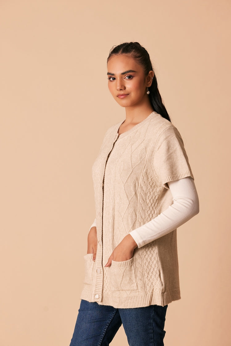 Round Neck Cardigan Sweater