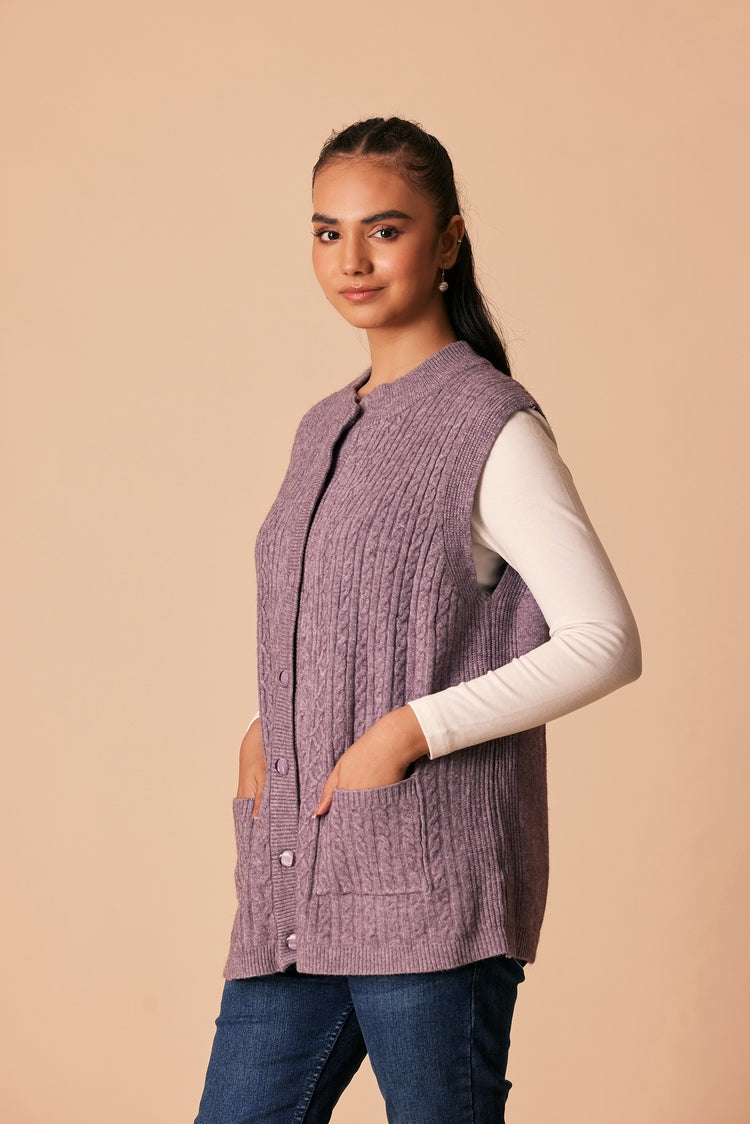 Round Neck Cardigan Sweater