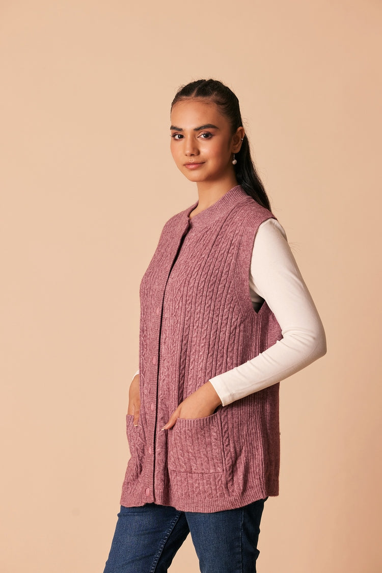 Round Neck Cardigan Sweater