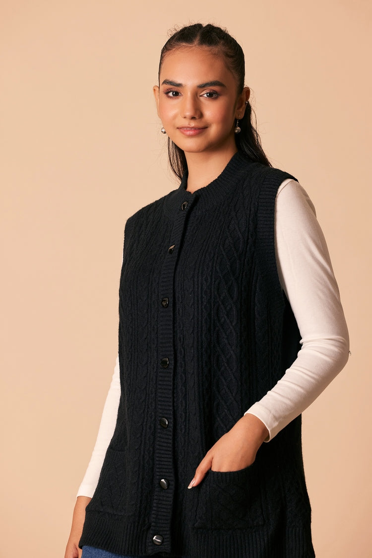 Round Neck Cardigan Sweater