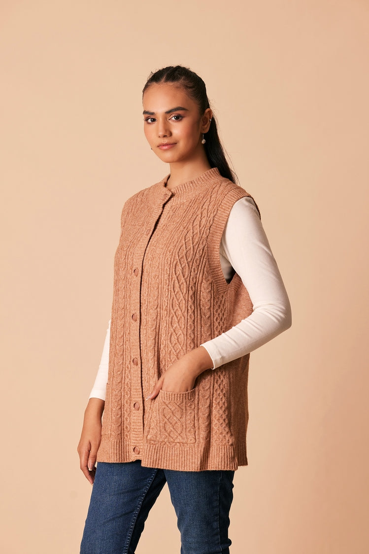 Round Neck Cardigan Sweater