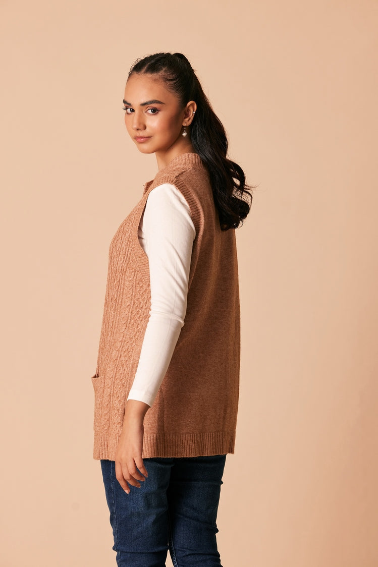 Round Neck Cardigan Sweater