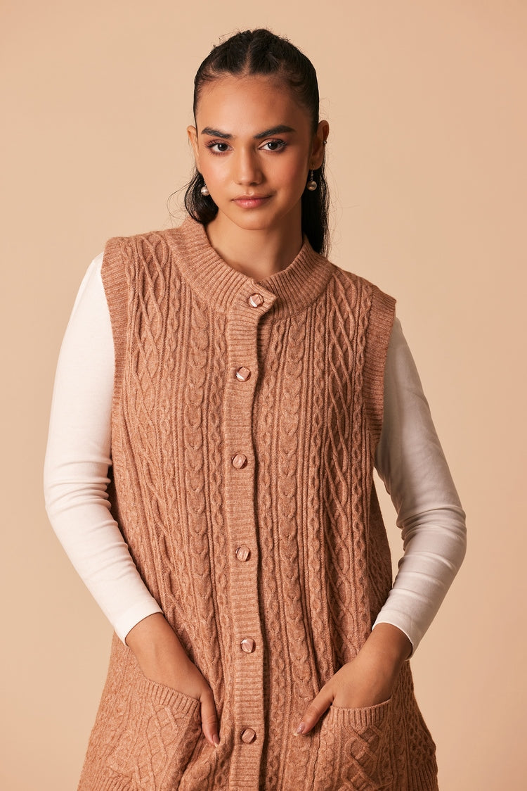 Round Neck Cardigan Sweater