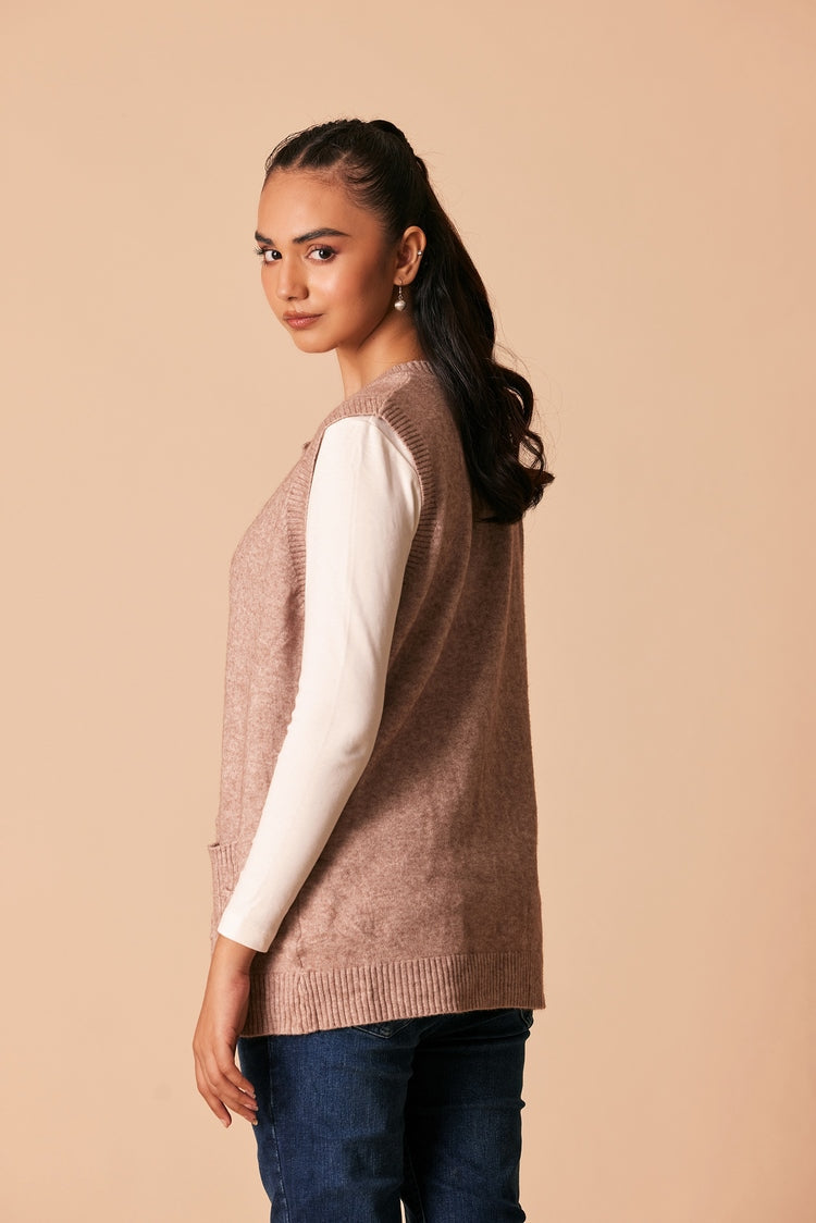 Round Neck Cardigan Sweater