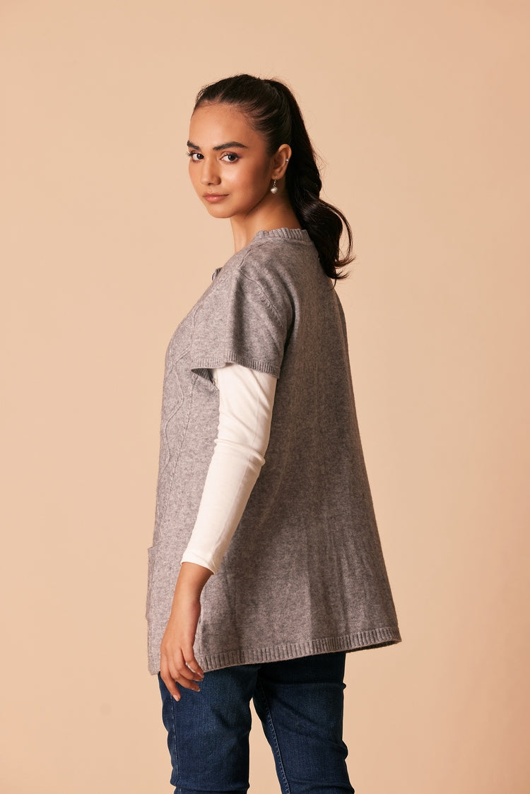 Round Neck Cardigan Sweater