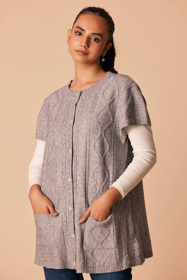 Round Neck Cardigan Sweater