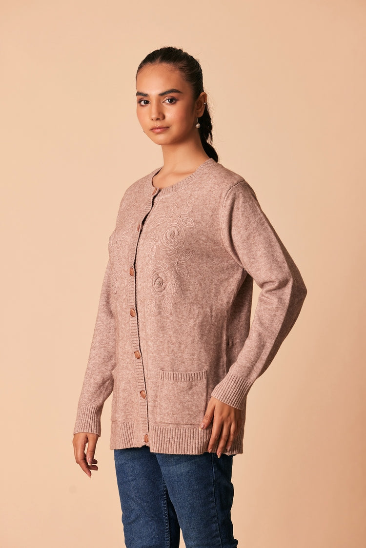 Round Neck Cardigan Sweater