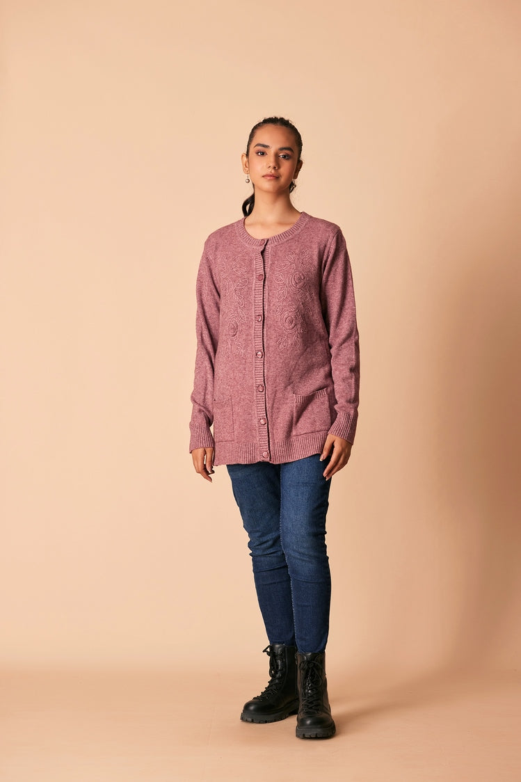 Round Neck Cardigan Sweater