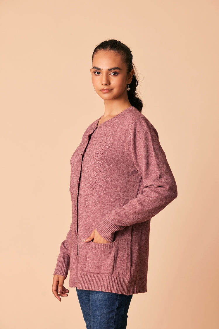 Round Neck Cardigan Sweater