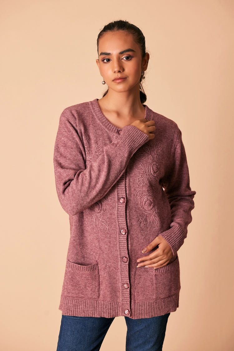 Round Neck Cardigan Sweater