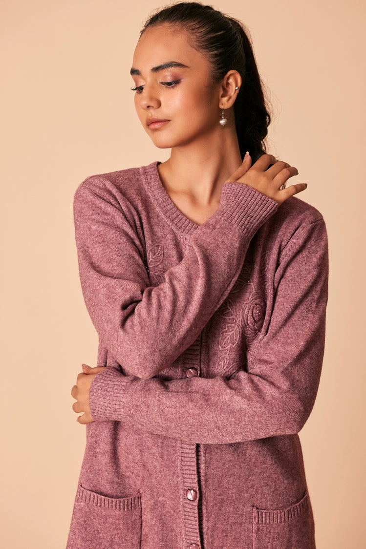 Round Neck Cardigan Sweater