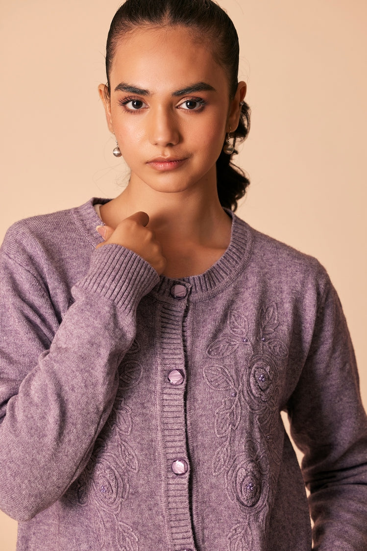 Round Neck Cardigan Sweater