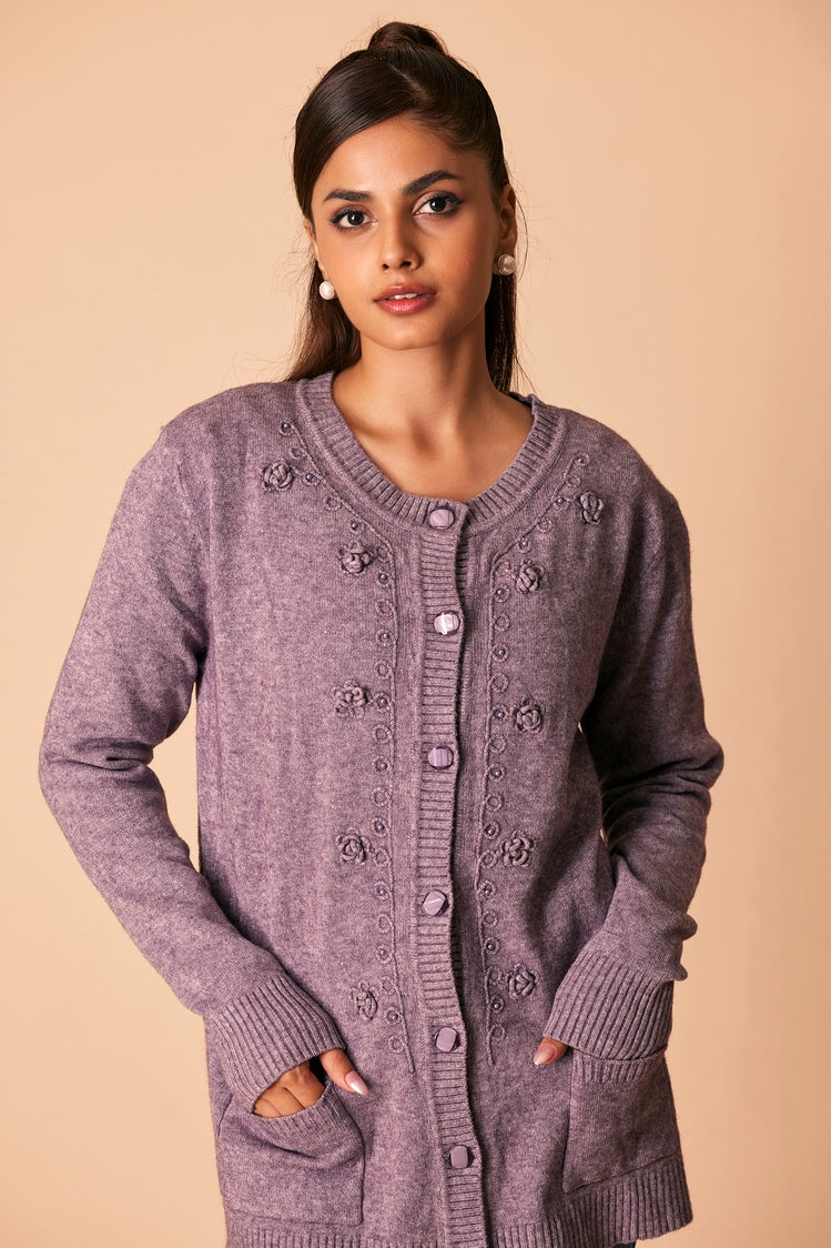 Round Neck Cardigan Sweater