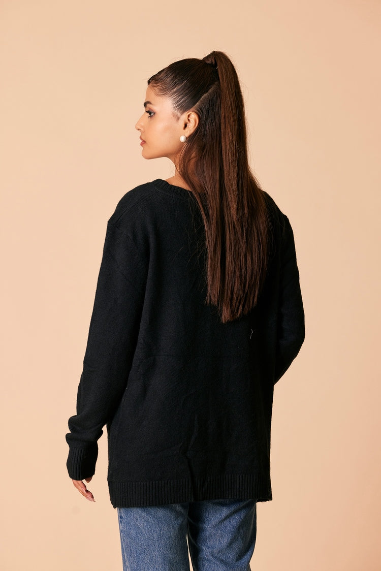 Round Neck Cardigan Sweater