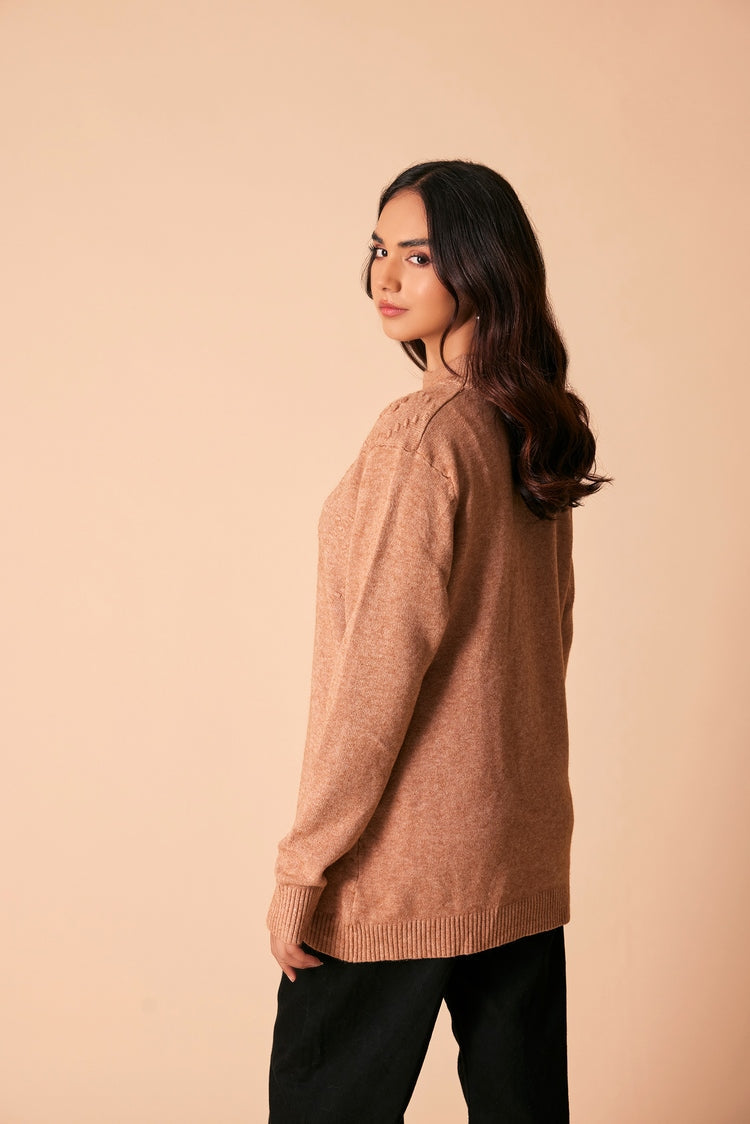 Round Neck Pullover Sweater