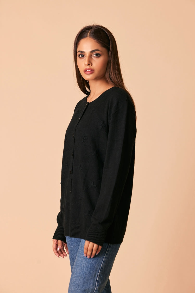 Round Neck Cardigan Sweater