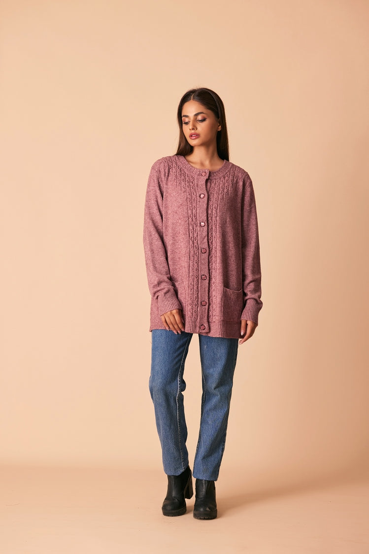 Round Neck Cardigan Sweater