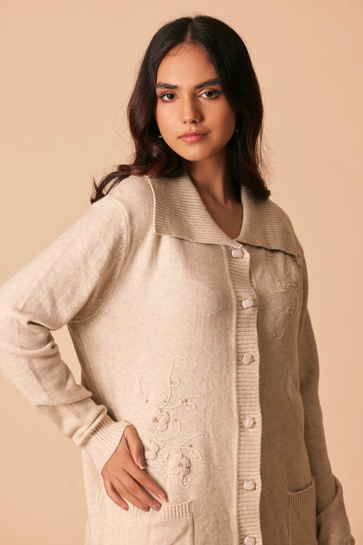 V-Neck Cardigan Sweater