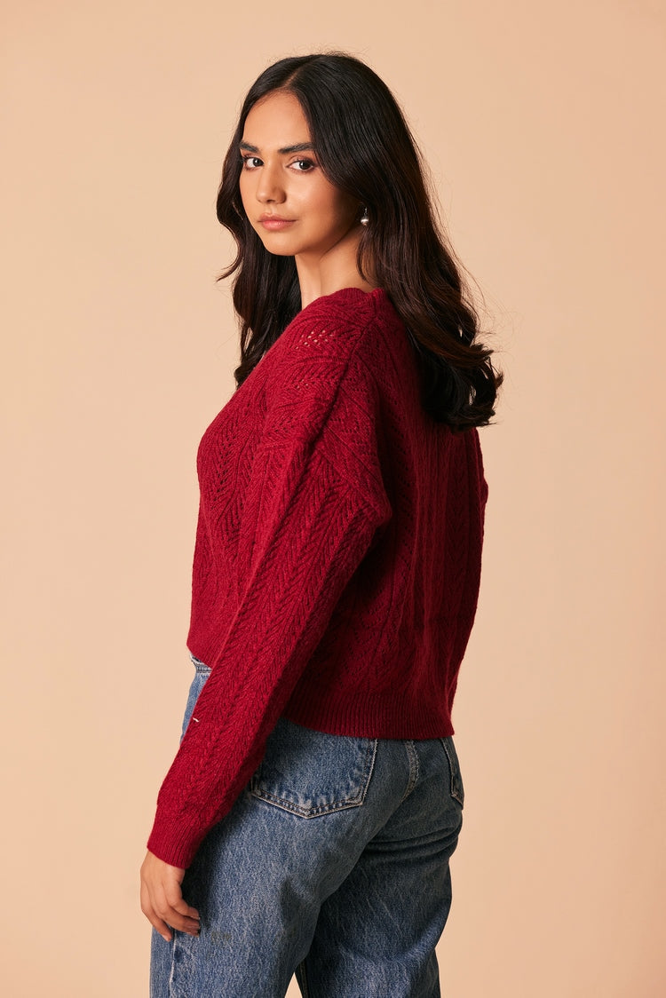 V-Neck Cardigan Sweater