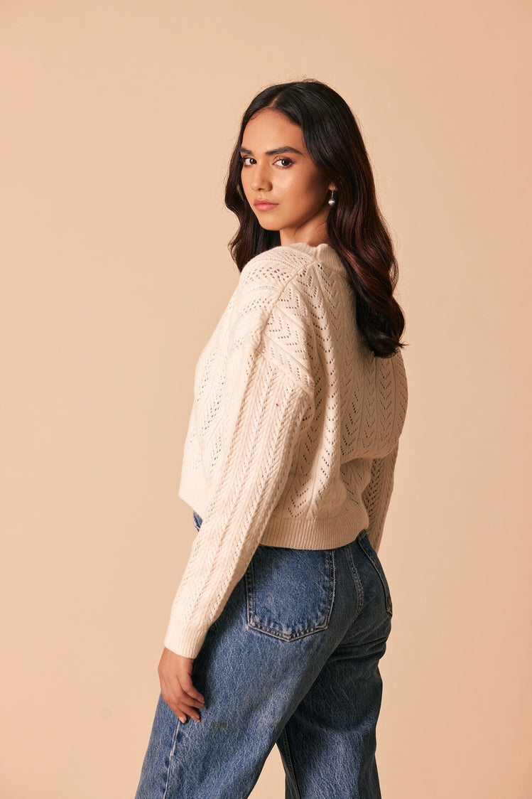 V-Neck Cardigan Sweater