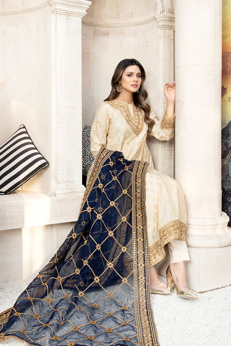 3-PC Stitched Jacquard Suit