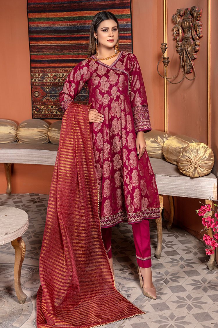 3-PC Stitched Jacquard Suit