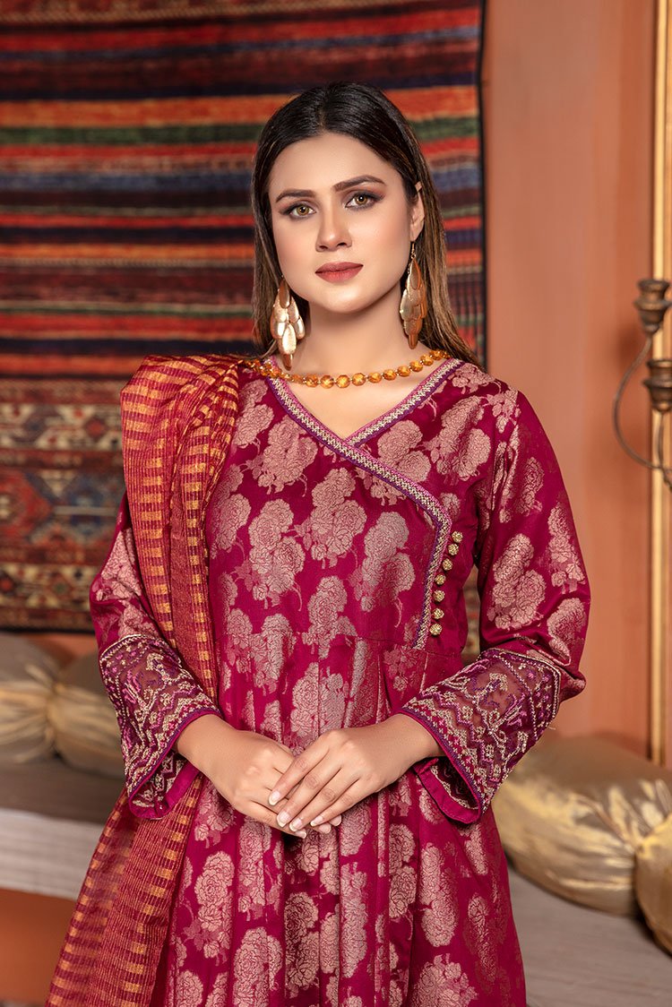 3-PC Stitched Jacquard Suit