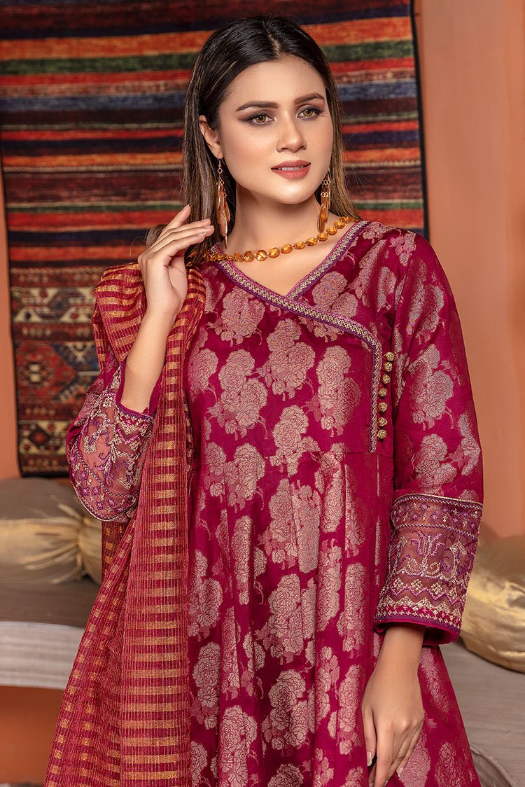 3-PC Stitched Jacquard Suit