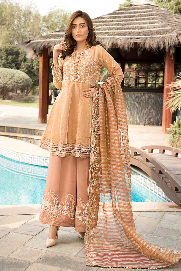 3-PC Stitched Khaadi Net Suit