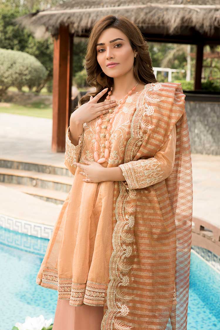 3-PC Stitched Khaadi Net Suit