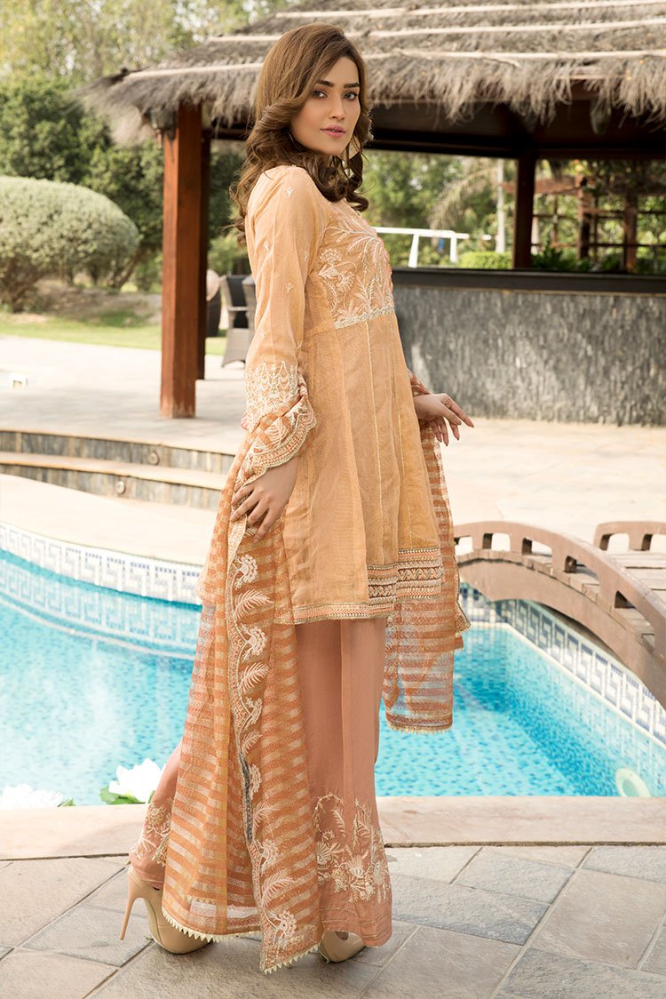 3-PC Stitched Khaadi Net Suit