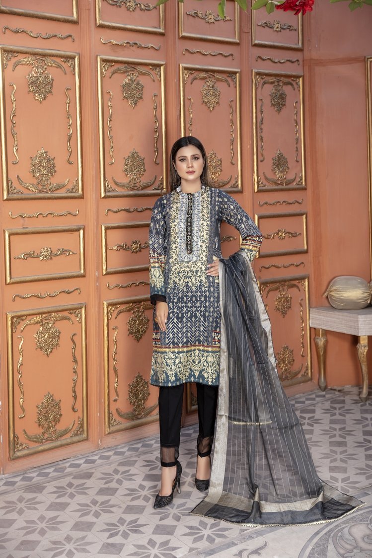 3-PC Stitched Jacquard Suit