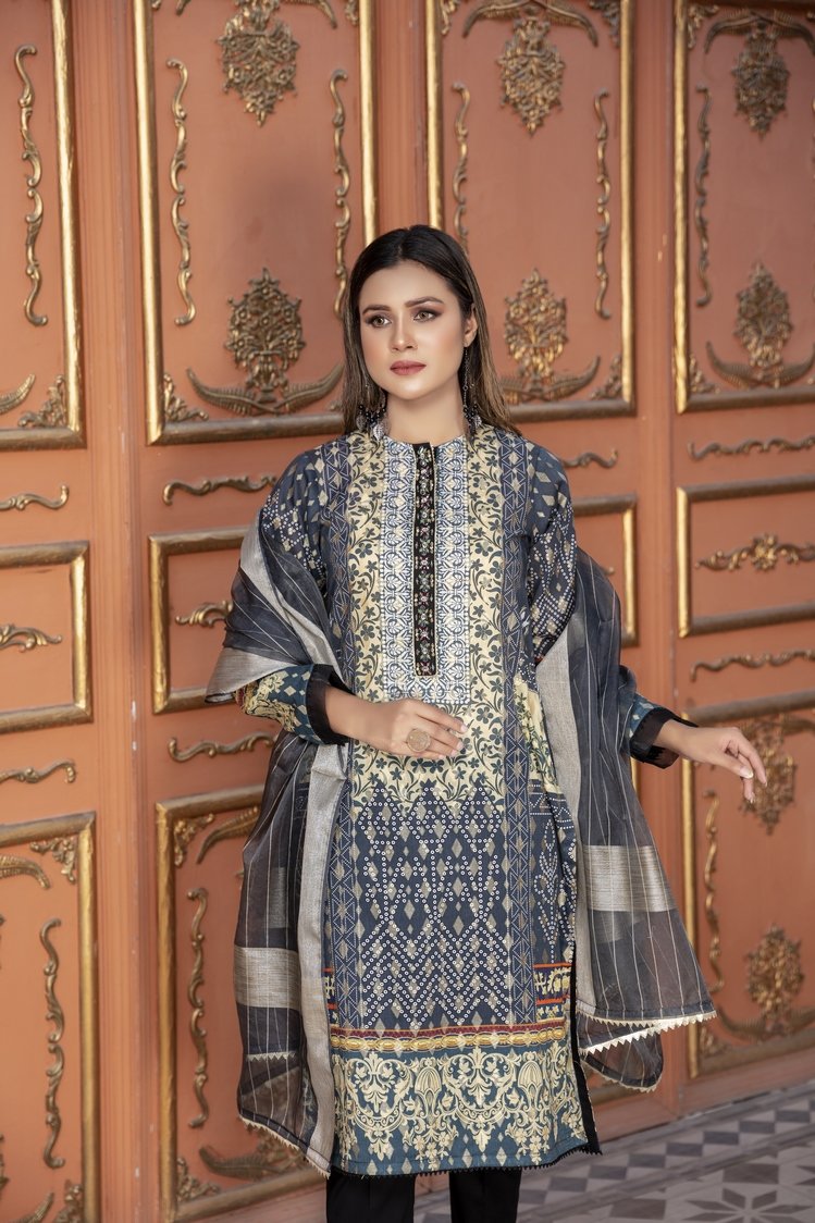 3-PC Stitched Jacquard Suit