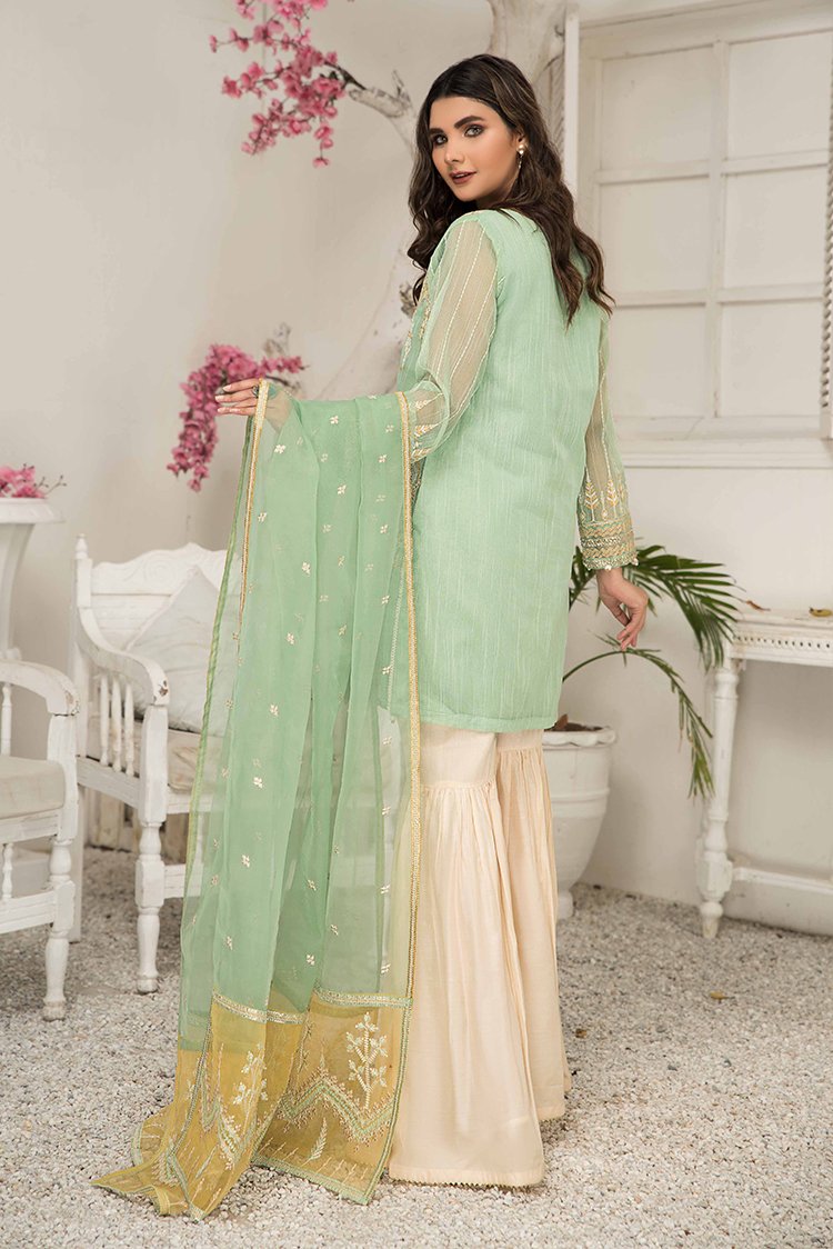 3-PC Stitched Cotton Net Suit