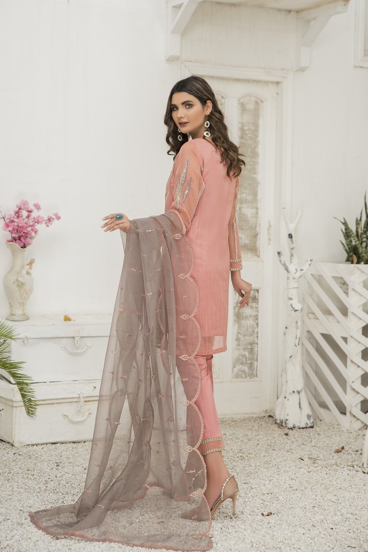 3-PC Stitched Cotton Net Suit