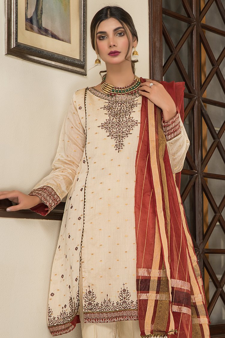 3-PC Stitched Jacquard Suit