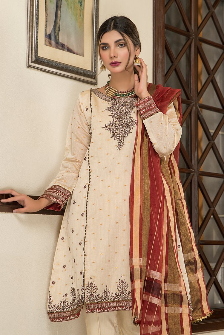 3-PC Stitched Jacquard Suit