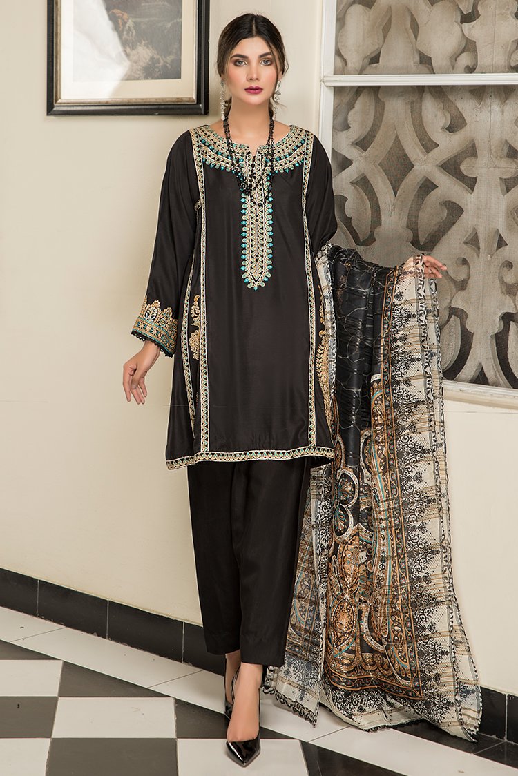 3-PC Stitched Viscose Suit