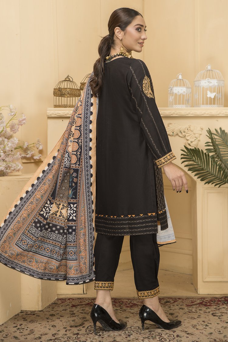 3-PC Stitched Khaddar Suit